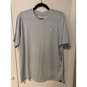 NWT Hurley Men's Icon Hybrid UPF Short Sleeve Tee Size Medium Light‎ Blue